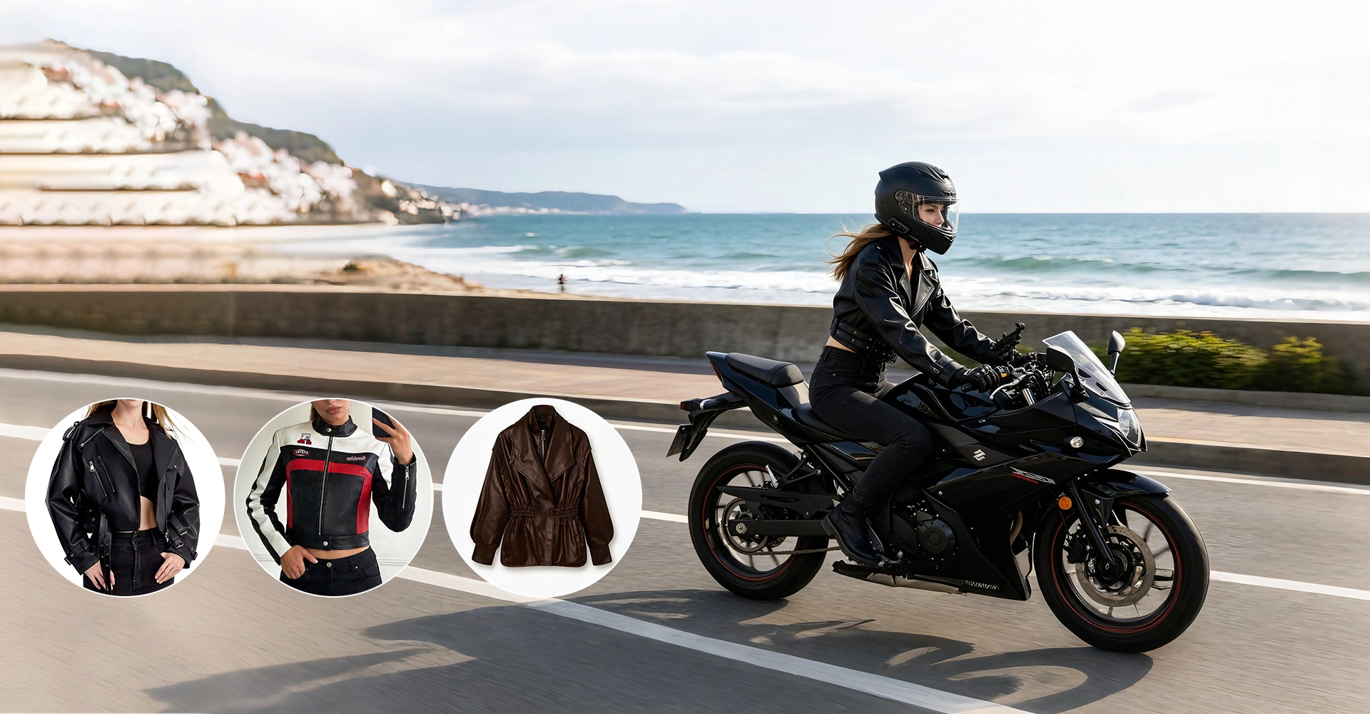 Producent krótkiej kurtki motocyklowej ze sztucznej skóry