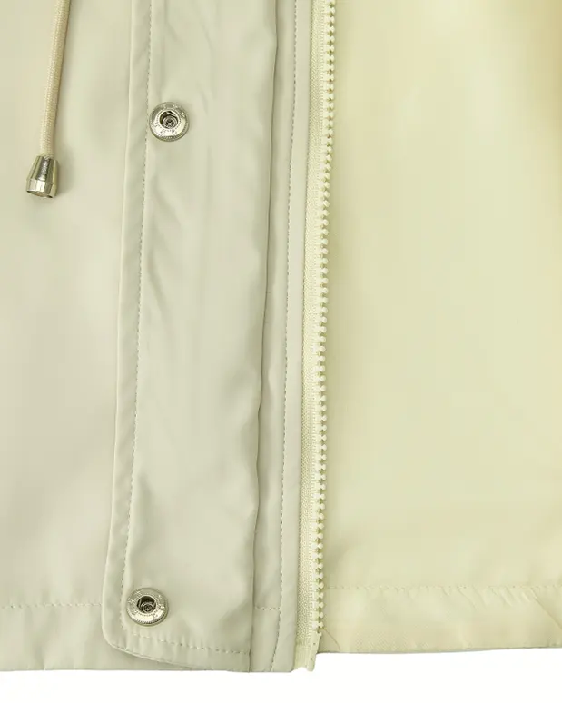 Hooded Windbreaker Jacket with Drawstring Waist